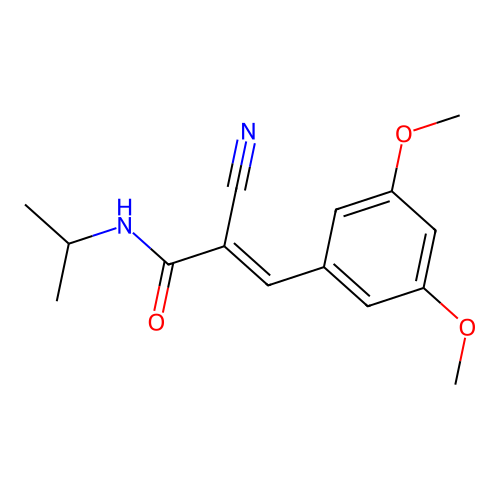 2-cyano-3-(3,5-dimethoxyphenyl)-N-(propan-2-yl)prop-2-enamide structure