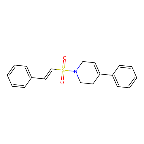 4-Phenyl-1-(2-phenylethenesulfonyl)-1,2,3,6-tetrahydropyridine structure