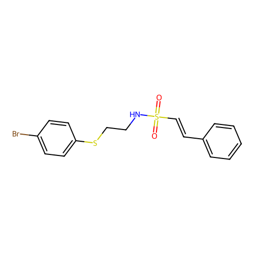N-{2-[(4-bromophenyl)sulfanyl]ethyl}-2-phenylethene-1-sulfonamide structure