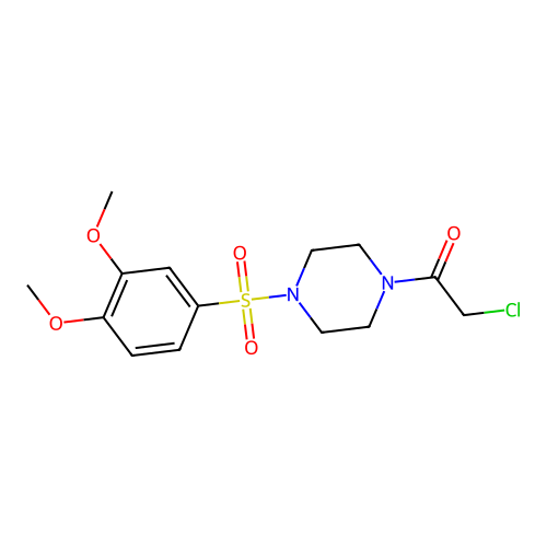 2-Chloro-1-[4-(3,4-dimethoxybenzenesulfonyl)piperazin-1-yl]ethan-1-one structure
