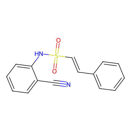 (E)-N-(2-cyanophenyl)-2-phenylethenesulfonamide structure