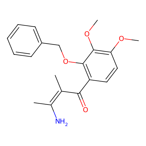 (Z)-3-amino-1-(3,4-dimethoxy-2-phenylmethoxyphenyl)-2-methylbut-2-en-1-one structure