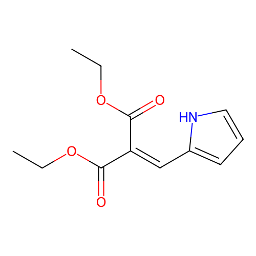 Diethyl 2-(1H-pyrrol-2-ylmethylene)malonate structure