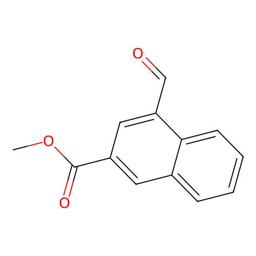 Methyl 4-formylnaphthalene-2-carboxylate structure