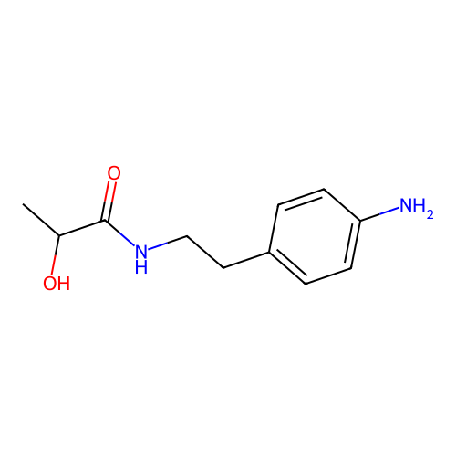 N-(p-Aminophenethyl)lactamide structure