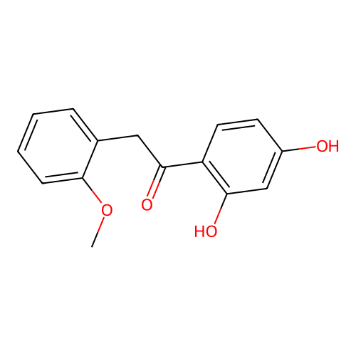 1-(2,4-Dihydroxyphenyl)-2-(2-methoxyphenyl)ethanone structure
