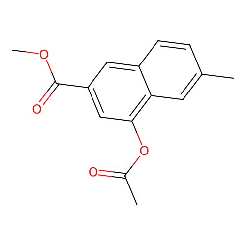Methyl 4-(acetyloxy)-6-methyl-2-naphthalenecarboxylate structure