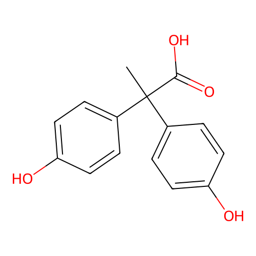 2,2-Bis(4-hydroxyphenyl)propanoic acid structure