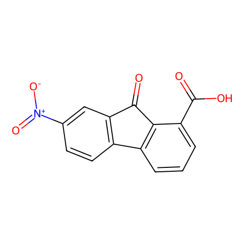 7-Nitro-9-oxo-9H-fluorene-1-carboxylic acid structure