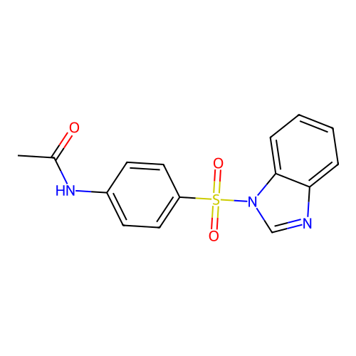 N-[4-(benzimidazol-1-ylsulfonyl)phenyl]acetamide structure