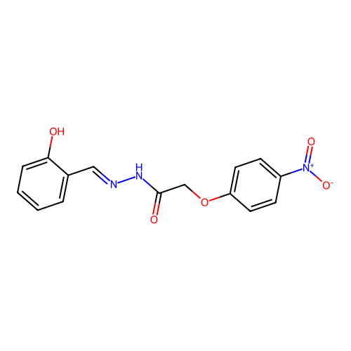 N-[(2-hydroxyphenyl)methylideneamino]-2-(4-nitrophenoxy)acetamide structure