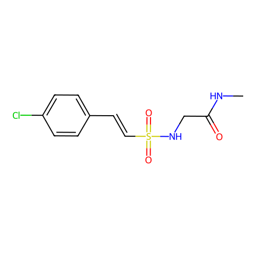 2-[2-(4-chlorophenyl)ethenesulfonamido]-N-methylacetamide structure
