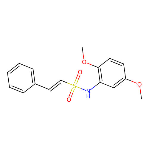 N-(2,5-dimethoxyphenyl)-2-phenylethene-1-sulfonamide structure