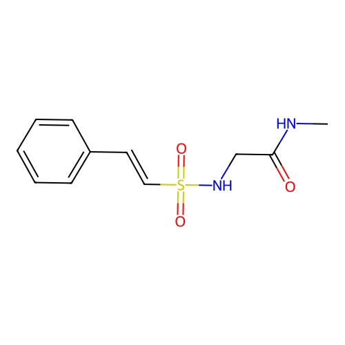 N-methyl-2-(2-phenylethenesulfonamido)acetamide structure