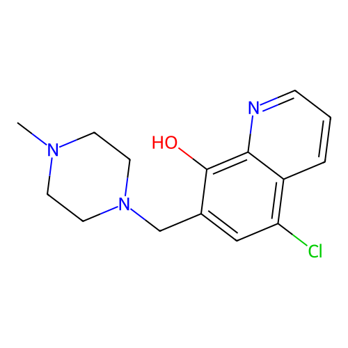 5-Chloro-7-[(4-methylpiperazin-1-yl)methyl]quinolin-8-ol structure