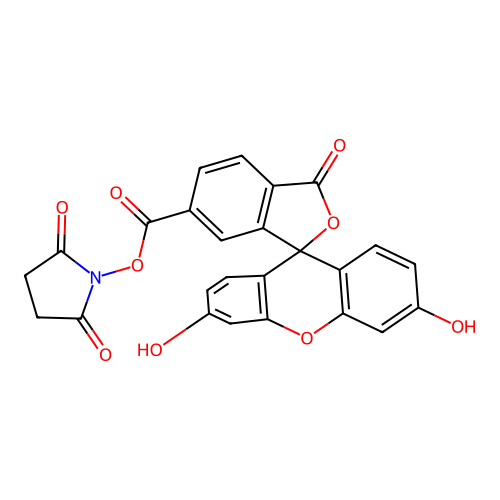 6-Carboxyfluorescein succinimidyl ester structure