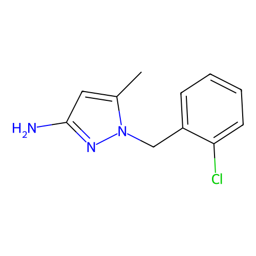 1-(2-chlorobenzyl)-5-methyl-1H-pyrazol-3-amine structure