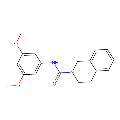 N-(3,5-dimethoxyphenyl)-3,4-dihydro-1H-isoquinoline-2-carboxamide structure