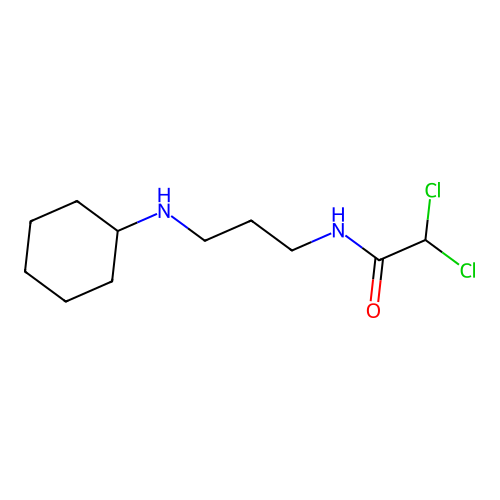 2,2-dichloro-N-[3-(cyclohexylamino)propyl]acetamide structure
