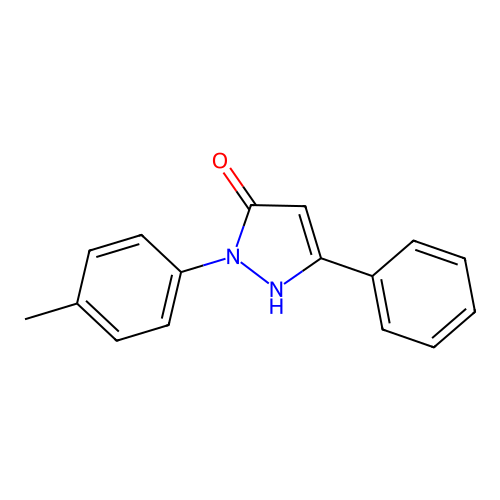 2-(4-methylphenyl)-5-phenyl-1,2-dihydro-3H-pyrazol-3-one structure