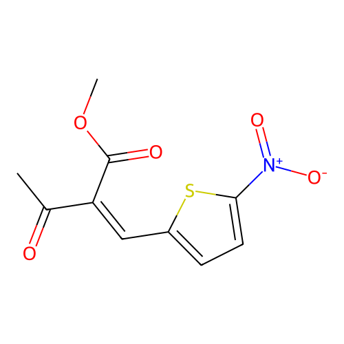 Methyl 2-[(5-nitrothiophen-2-yl)methylidene]-3-oxobutanoate structure