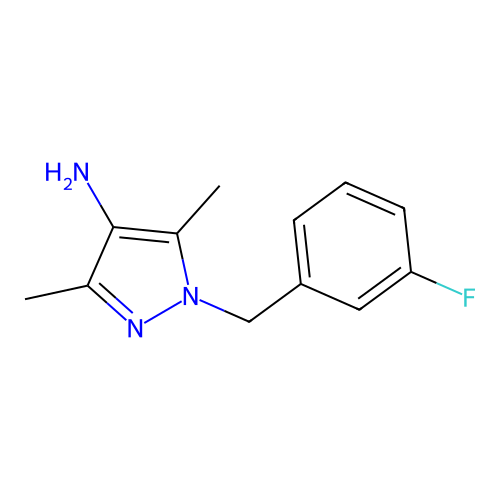 1-(3-fluorobenzyl)-3,5-dimethyl-1H-pyrazol-4-amine structure