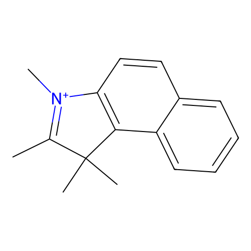 1,1,2,3-Tetramethylbenzo[e]indol-3-ium structure