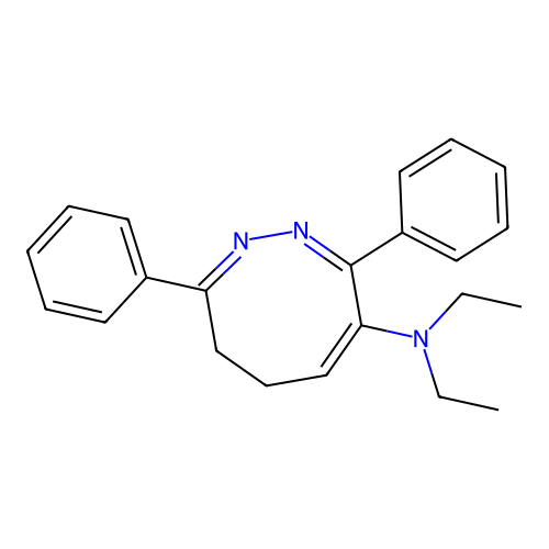 1,2-Diazocin-4-amine, N,N-diethyl-6,7-dihydro-3,8-diphenyl- structure
