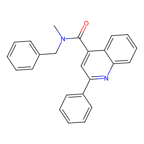N-benzyl-N-methyl-2-phenylquinoline-4-carboxamide structure