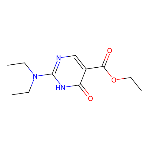 Ethyl 2-diethylamino-4-hydroxy-5-pyrimidinecarboxylate structure