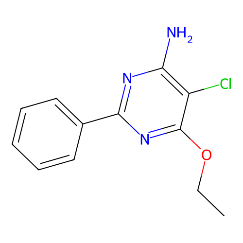 5-Chloro-6-ethoxy-2-phenylpyrimidin-4-amine structure