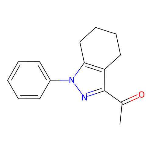 1-(1-Phenyl-4,5,6,7-tetrahydro-1H-indazol-3-yl)-ethanone structure