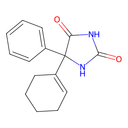 5-(Cyclohex-1-en-1-yl)-5-phenylimidazolidine-2,4-dione structure