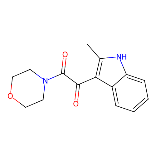 1-(2-methyl-1H-indol-3-yl)-2-morpholin-4-yl-2-oxoethanone structure
