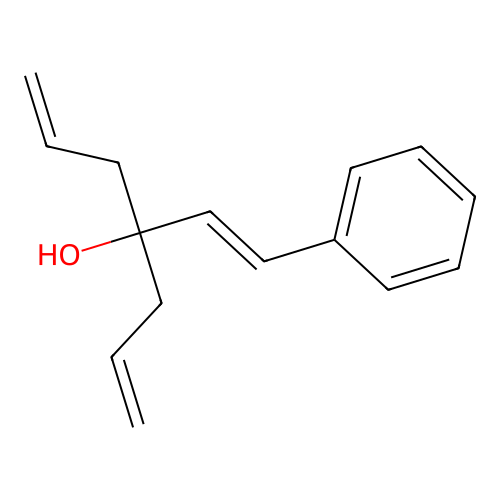 1,6-Heptadien-4-ol, 4-(2-phenylethenyl)- structure