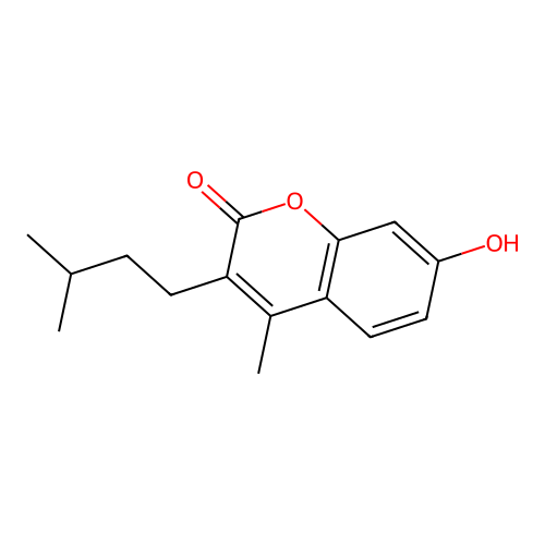 7-hydroxy-3-isopentyl-4-methyl-2H-chromen-2-one structure