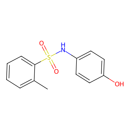 N-(4-hydroxyphenyl)-2-methylbenzenesulfonamide structure