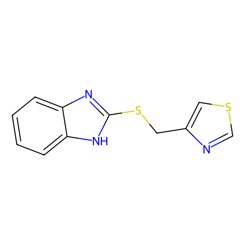 1H-Benzimidazole, 2-[(4-thiazolylmethyl)thio]- structure