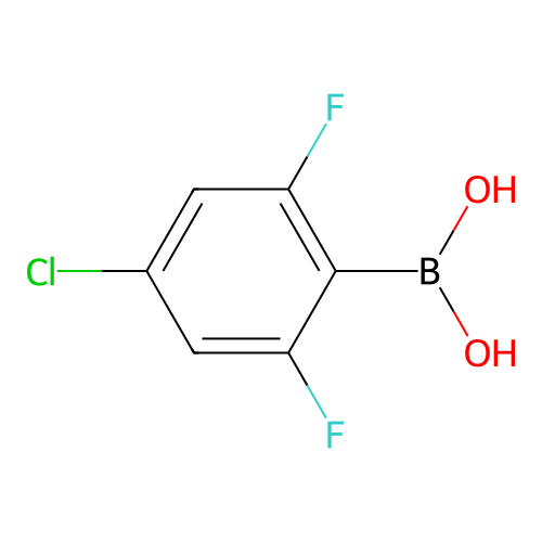 4-Chloro-2,6-difluorophenylboronic acid structure