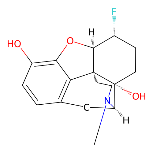 6-Fluoro-6-desoxyoxymorphone structure