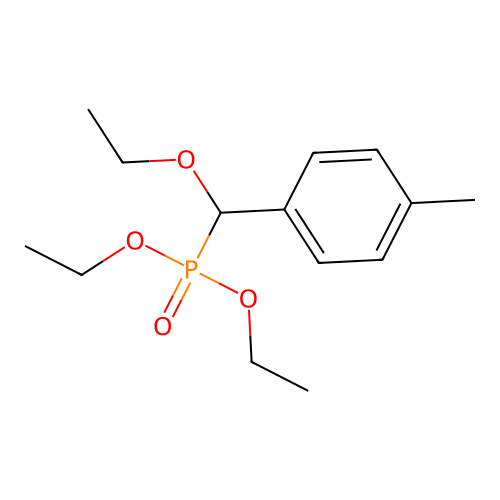 Phosphonic acid, [ethoxy(4-methylphenyl)methyl]-, diethyl ester structure