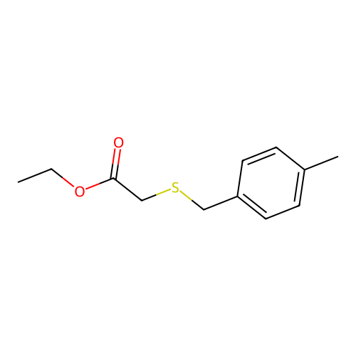Ethyl (4-methylbenzylthio)acetate structure