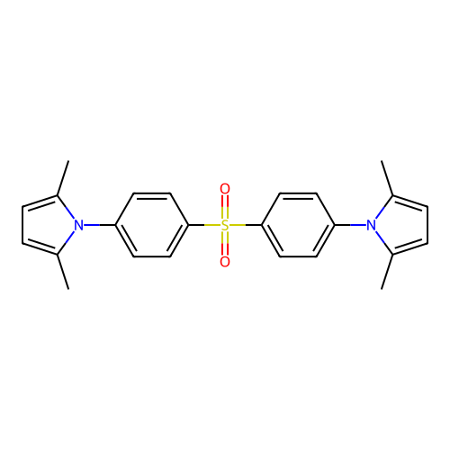 1H-Pyrrole, 1,1'-(sulfonyldi-4,1-phenylene)bis[2,5-dimethyl- structure