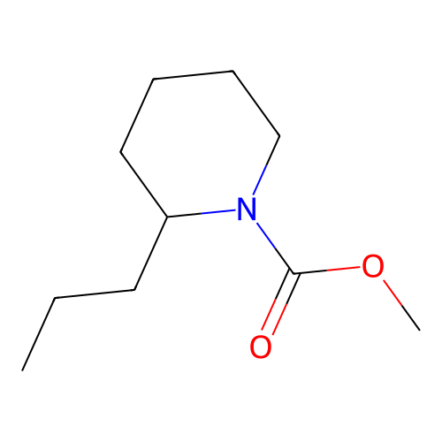1-Piperidinecarboxylic acid, 2-propyl-, methyl ester structure