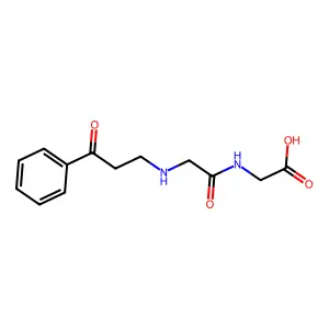 Glycine, N-(N-(3-oxo-3-phenylpropoxy)glycyl)- structure