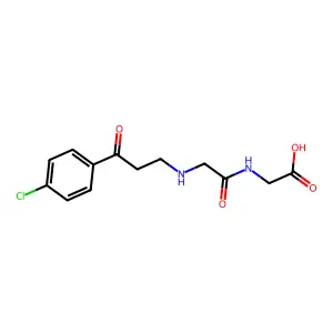 Glycine, N-(N-(3-(4-chlorophenyl)-3-oxopropyl)glycyl)- structure