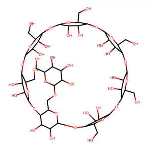 6-O-alpha-D-Glucosyl-beta-cyclodextrin structure