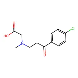 Glycine, N-(3-(4-chlorophenyl)-3-oxopropyl)-N-methyl- structure