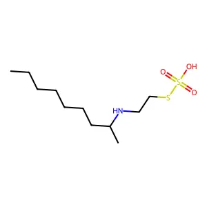 Ethanethiol, 2-(2-nonyl)amino-, hydrogen sulfate (ester) structure