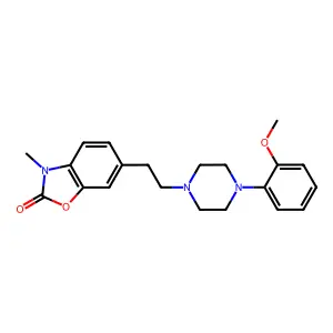 2(3H)-Benzoxazolone, 6-(2-(4-(2-methoxyphenyl)-1-piperazinyl)ethyl)-3-methyl- structure